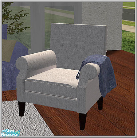 Sims 2 — Living-room1 -Armchair white  with Plaid by Birgit43 — 