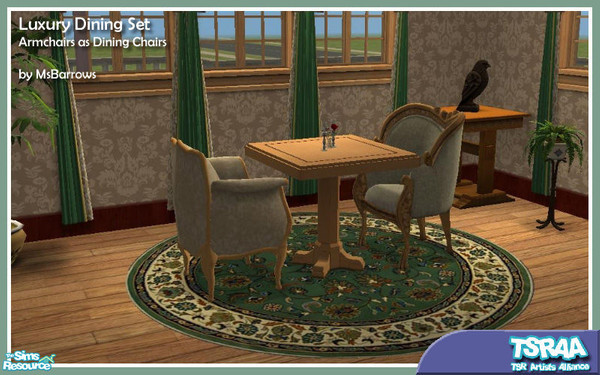 Sims 2 — Luxury Dining Set by MsBarrows — I\'ve received a few requests to make my \"Lap of Luxury\" and
