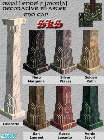 Sims 2 — Dwallendelf - Moria Pilaster - End Cap by 71robert13 — Inspried by the columns in the Great City of Dwallendelf