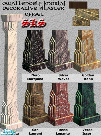 Sims 2 — Dwallendelf - Moria Pilaster - Offset by 71robert13 — Inspried by the columns in the Great City of Dwallendelf