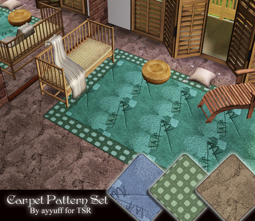 Sims 3 — Carpet Pattern Set by ayyuff — 3 carpet patterns