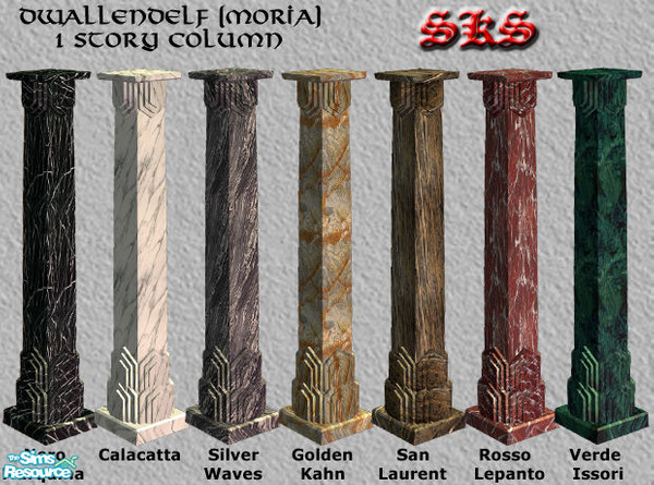 Sims 2 — Dwallendelf - Moria Column Standard by 71robert13 — Inspried by the columns in the Great City of Dwallendelf in