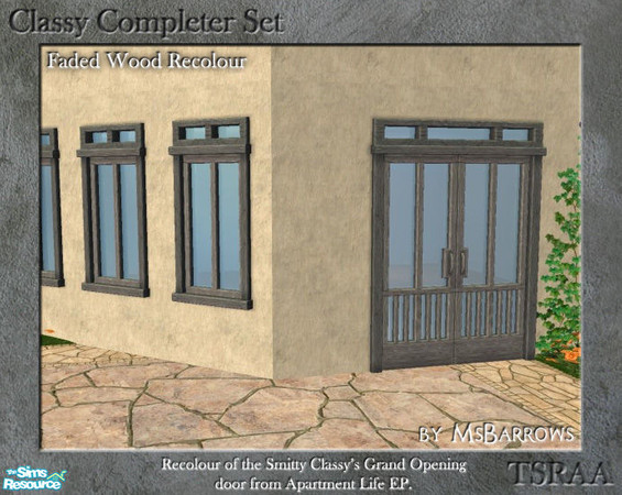 Sims 2 — Classy Completer - Recolour - Faded Wood by MsBarrows — A faded wood recolour of the Smitty Classy\'s Grand