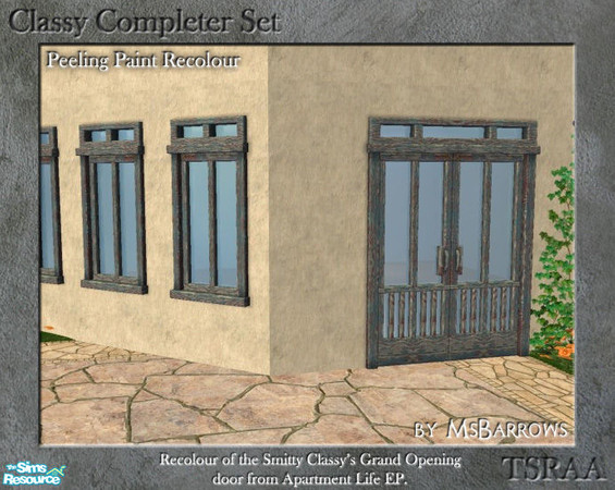 Sims 2 — Classy Completer - Recolour - Peeling by MsBarrows — A peeling paint recolour of the Smitty Classy\'s Grand