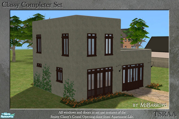 Sims 2 — Classy Completer Set by MsBarrows — A set of additional doors, windows and archways to co-ordinate with the