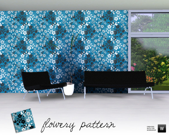 Sims 3 — Flowery Pattern by DT456 — Themed Pattern, found in Abstract