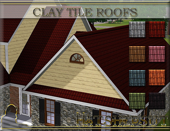 Sims 3 — Clay Tile Roofs by hatshepsut — A set of weathered clay tile roofs