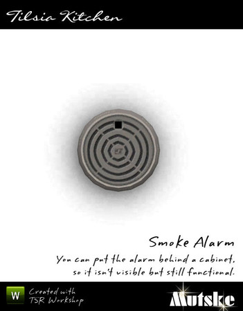 Sims 3 — Tilsia Smoke Alarm by Mutske — Part of the Tilsia Kitchen. Made by Mutske@TSR. TSRAA.