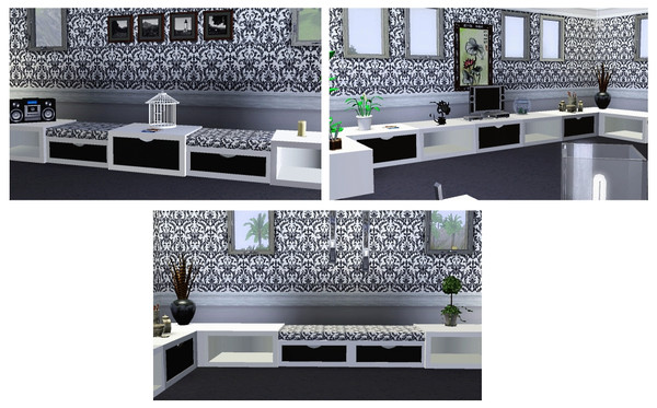Sims 3 — Modular Units by Dgandy — These modular units create endless possibilities for arranging your Sim's room. All