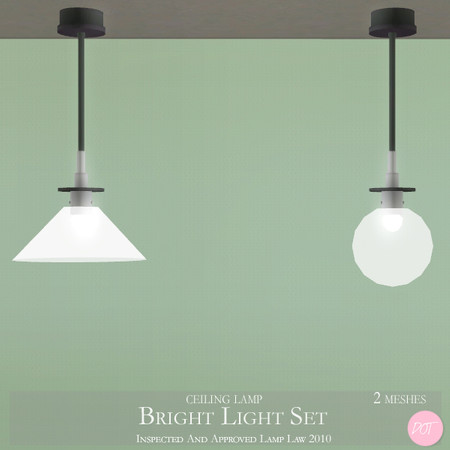Sims 3 — Bright Light Lamp Set by DOT — Bright Light Lamp Set 2 Meshes Ceiling Light Sims 3 Lamps by DOT of The Sims