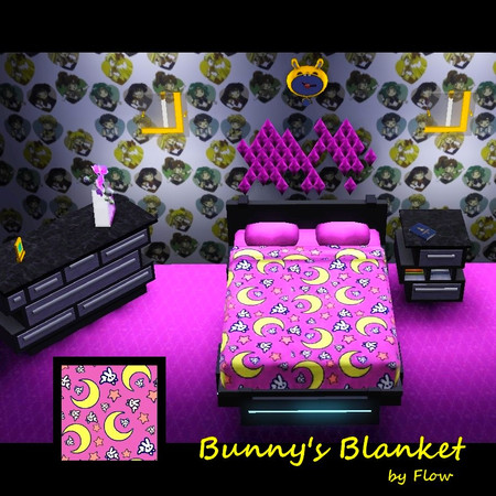 Sims 3 — Bunnys Blanket by Flovv — I used the anime series to rekonstruate the pattern, but this is a bit more crowded,