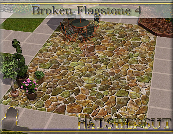 Sims 3 — Broken Flagstone 4 by hatshepsut — Crazy paving for paths and patios