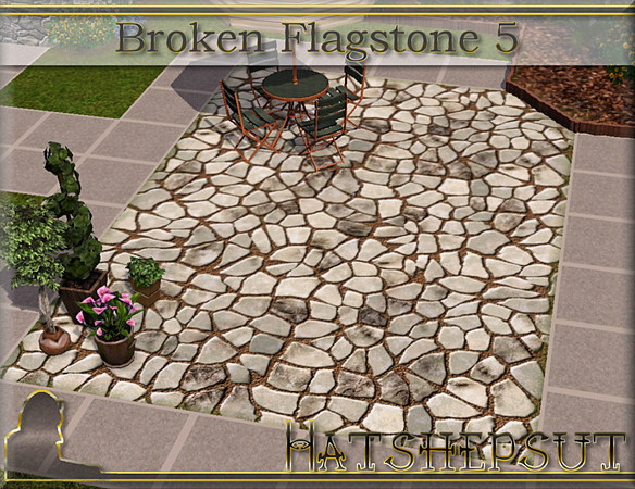 Sims 3 — Broken Flagstone 5 by hatshepsut — Crazy paving for paths and patios 