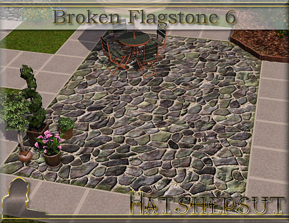 Sims 3 — Broken Flagstone 6 by hatshepsut — Crazy paving for paths and patios