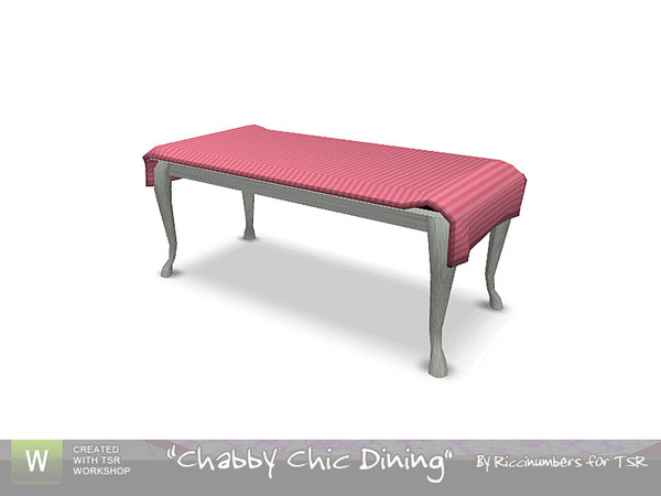 Sims 3 — Shabby Chic Dining Table by TheNumbersWoman — I present....the table. By RicciNumbers at TSR.