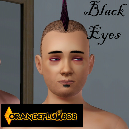 Sims 3 — Black Eyes by OrangePlumbob — Need a black eye, how bout 2? Here's two black eyes for that really beat up sim. 