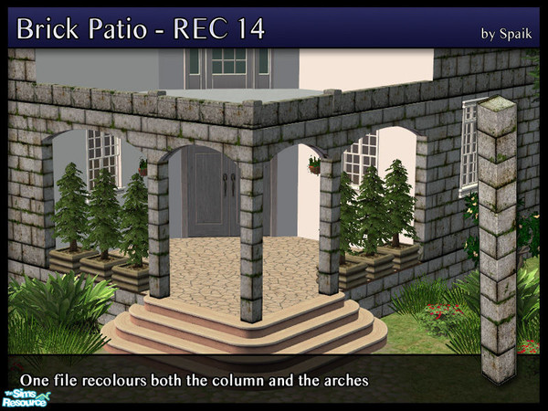 Sims 2 — Brick Column - REC14 by Spaik — Recolour of my Brick Column, matching Maxis walls. One file recolours all the