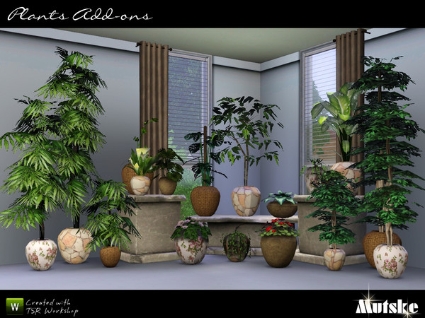 Sims 3 — Plant Add-ons Part II by Mutske — Set of 18 new plants, some are converted from my Sims2 plant add-ons. Comes in