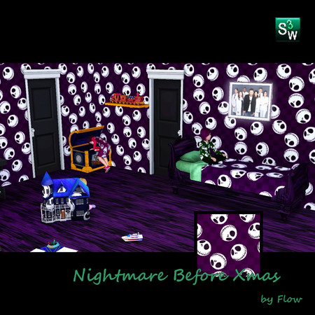 Sims 3 — Nightmare Before Xmas by Flovv — I saw yesterday a nice bag, and I wanted to make a similar to it's pattern.