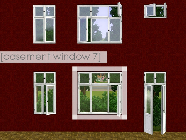 Sims 3 — casement window 7 by madaya74 — 2 tile open endtable version