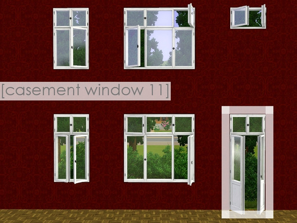 Sims 3 — casement window 11 by madaya74 — 1 tile open long version