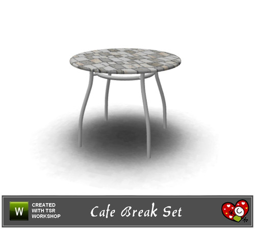 Sims 3 — Cafe Break Set_Table by mensure — Cafe Break Set_Table by mensure. Recolorable two parts. 