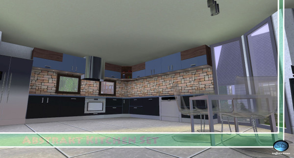 Sims 3 — SDS Abstrakt Kitchen by sim3shter — Here is my first creations to Sims 3. Includes 12 new mesh (+counter and