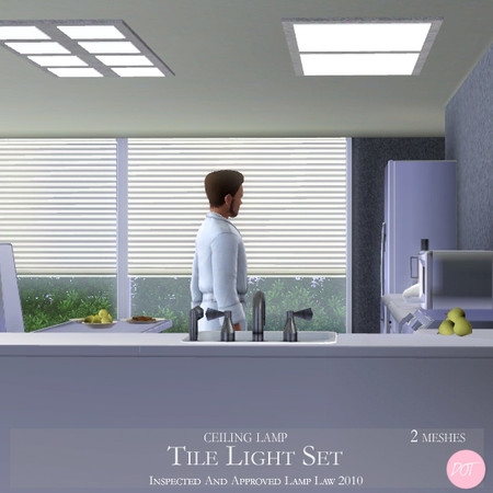 Sims 3 — Tile Light Lamp Set by DOT — Tile Light Lamp Set 2 Ceiling lights Sims 3 Lamps by DOT of The Sims Resource 2