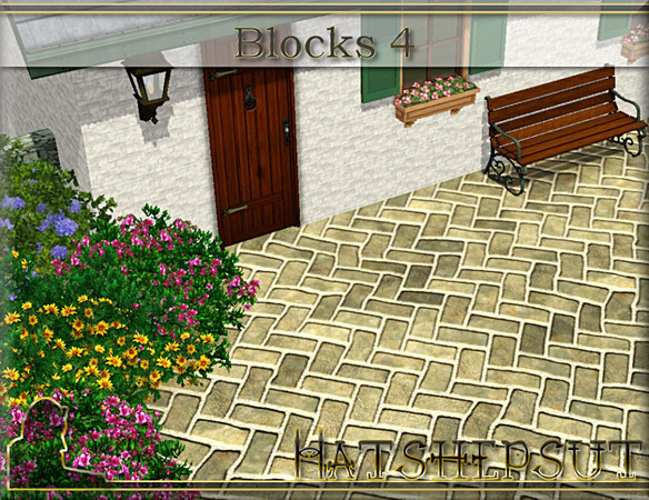 Sims 3 — Blocks 4 by hatshepsut — Hardwearing rock paving terrain