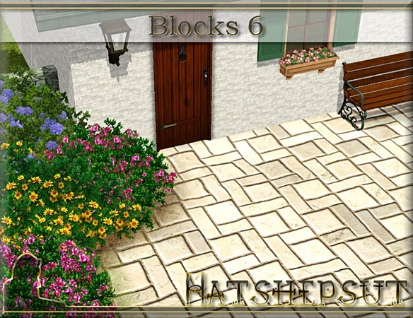 Sims 3 — Blocks 6 by hatshepsut — Hardwearing rock paving terrain