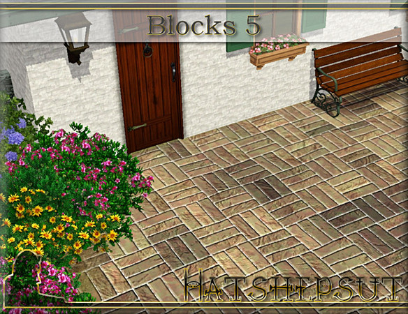 Sims 3 — Blocks 5 by hatshepsut — Hardwearing rock paving terrain