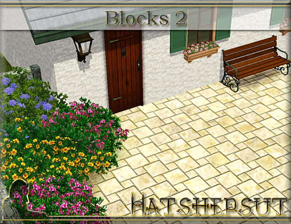 Sims 3 — Blocks 2 by hatshepsut — Hardwearing rock paving terrain