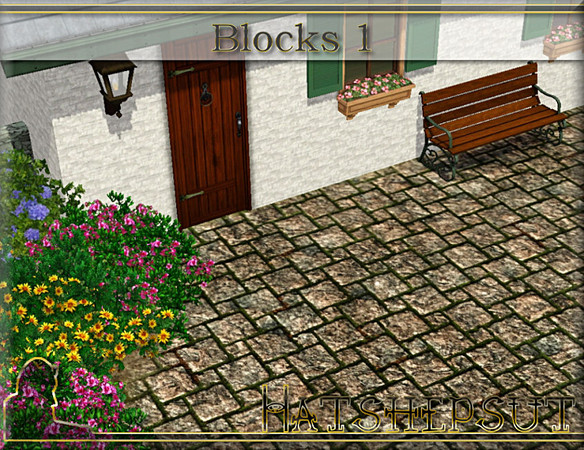 Sims 3 — Blocks 1 by hatshepsut — Hardwearing rock paving terrain