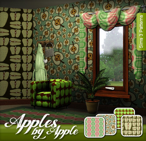 Sims 3 — Apples by Apple - Patterns by AppleFall — Well, I thought it would be fun to create a small set of apple themed