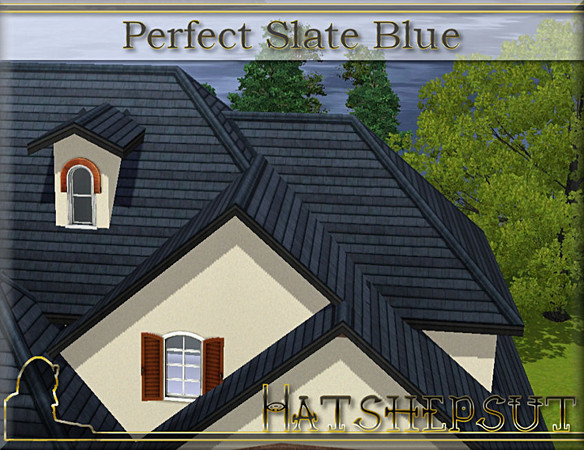 Sims 3 — Perfect Slate Blue by hatshepsut — Weatherproof slate roofing 