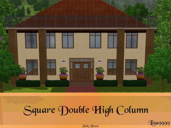 Sims 3 — Square Double High Column by lisa9999 — A squared two story Column. Lisa9999 TSRAA