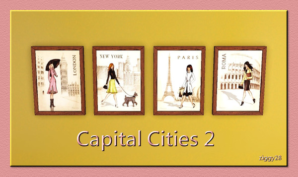 Sims 3 — Capital Cities 2 by ziggy28 — Another set of Capital Cities pictures. By the artist Andrea Laliberte. Cloned