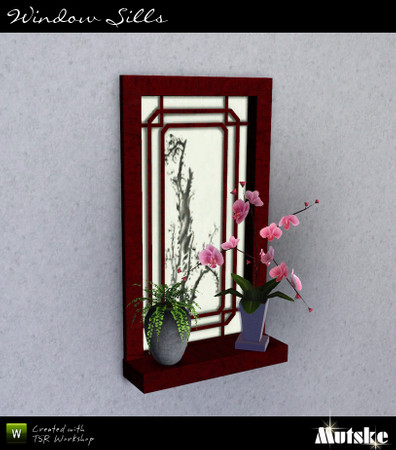 Sims 3 — Window Sill for the King Quing's Window  by Mutske — Requires WA for the window. 1 Recolorable part. 3