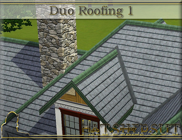 Sims 3 — Duo Roofing 1 by hatshepsut — Duo coloured roofing 