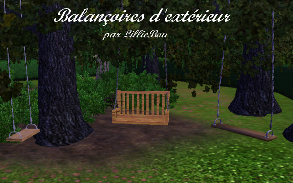 Sims 3 —  by lilliebou — Hi, this is a Swings set =) They are just normal seats, not real swings.
