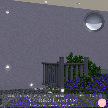 Sims 3 — Guiding Light Lamp Set by DOT — Guiding Light Lamp Set 4 meshes Ceiling Wall Low Path Wall Ground Sims 3 Lamps