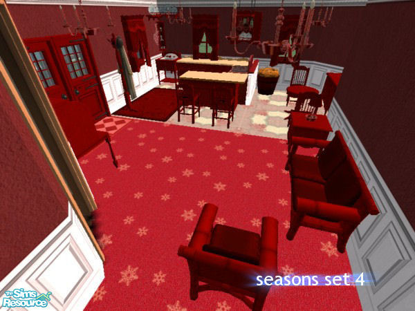 Sims 2 — Seasons Set 4 by simmyfan2852 — A dark red recolor of objects from TheSims 2 Seasons expansion pack.