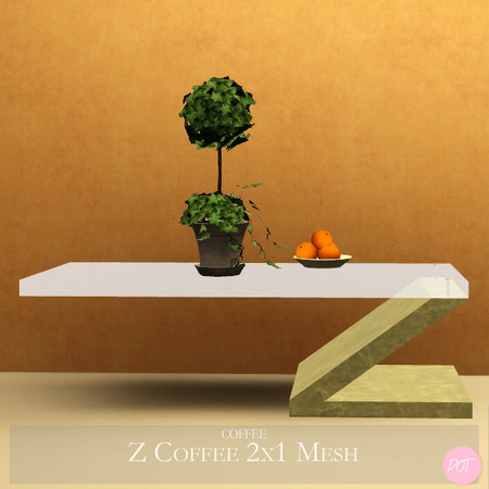 Sims 3 — Z Coffee Table 2X1 Mesh by DOT — Z Coffee Table 2X1 Mesh by DOT of The Sims Resource TSR