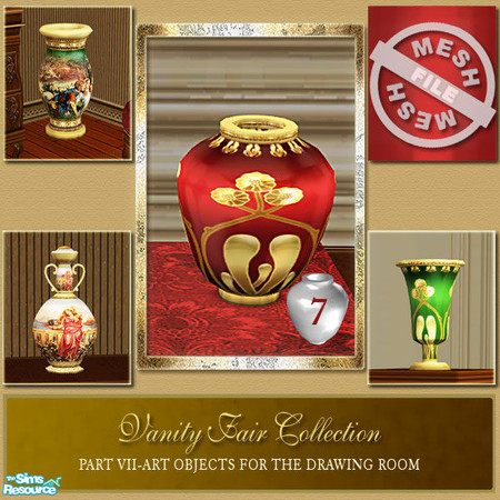 Sims 2 — Vanity Fair Art Objects  - Art Object 7 Mesh by Cashcraft — Part VII of the Vanity Fair collection is a