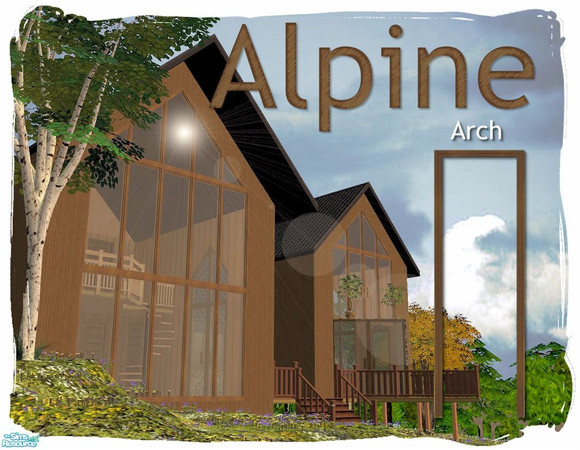 Sims 2 — Alpine Arch by Cyclonesue — Part of the Alpine triangular window set with a low polygon count (less than 150).