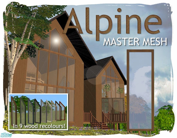 Sims 2 — Alpine MASTER MESH (full height regular window) by Cyclonesue — This is the MASTER MESH for the Alpine Windows