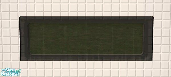 Sims 2 — Black Bathroom Set - 2 tile Atomic Window Curtain by Riverwillows — A matching set of small window, tub, and