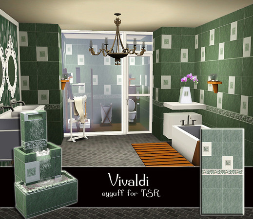 Sims 3 — Vivaldi Tile Set by ayyuff — 4 tile patterns