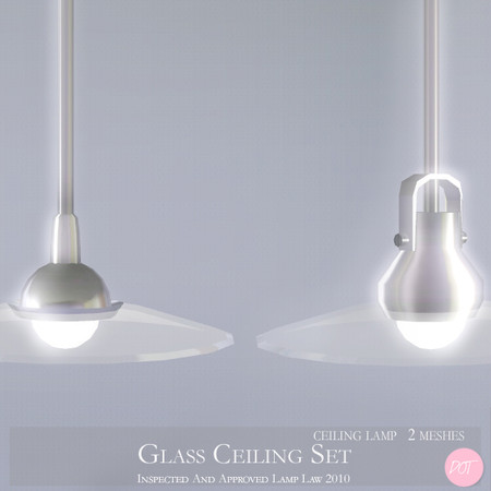 Sims 3 — Glass Ceiling Lamp Set by DOT — Glass Ceiling Lamp Set 2 meshes ceiling lights Sims 3 Lamps by DOT of The Sims