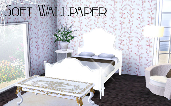 Sims 3 — Soft Wallpaper by TSR Archive — Pattern by Pralinesims for TSR